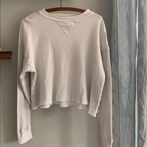 Brandy Melville waffle cropped long sleeve